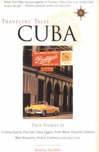 
Old American car outsiee a cigar store - Travelers Tales Cubabook cover
